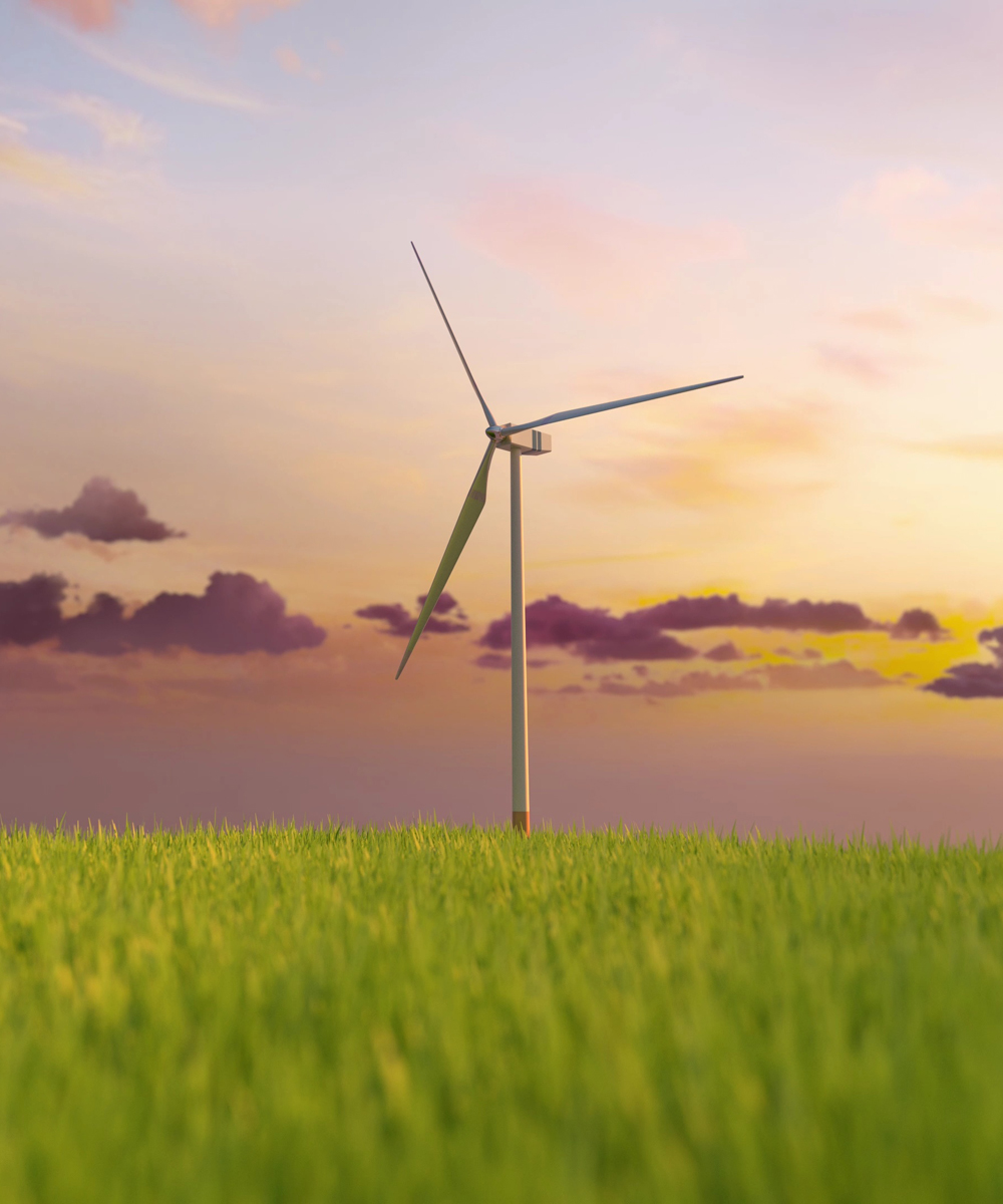 Renewable Energy, Eco Friendly Wind Power Generation In The Open